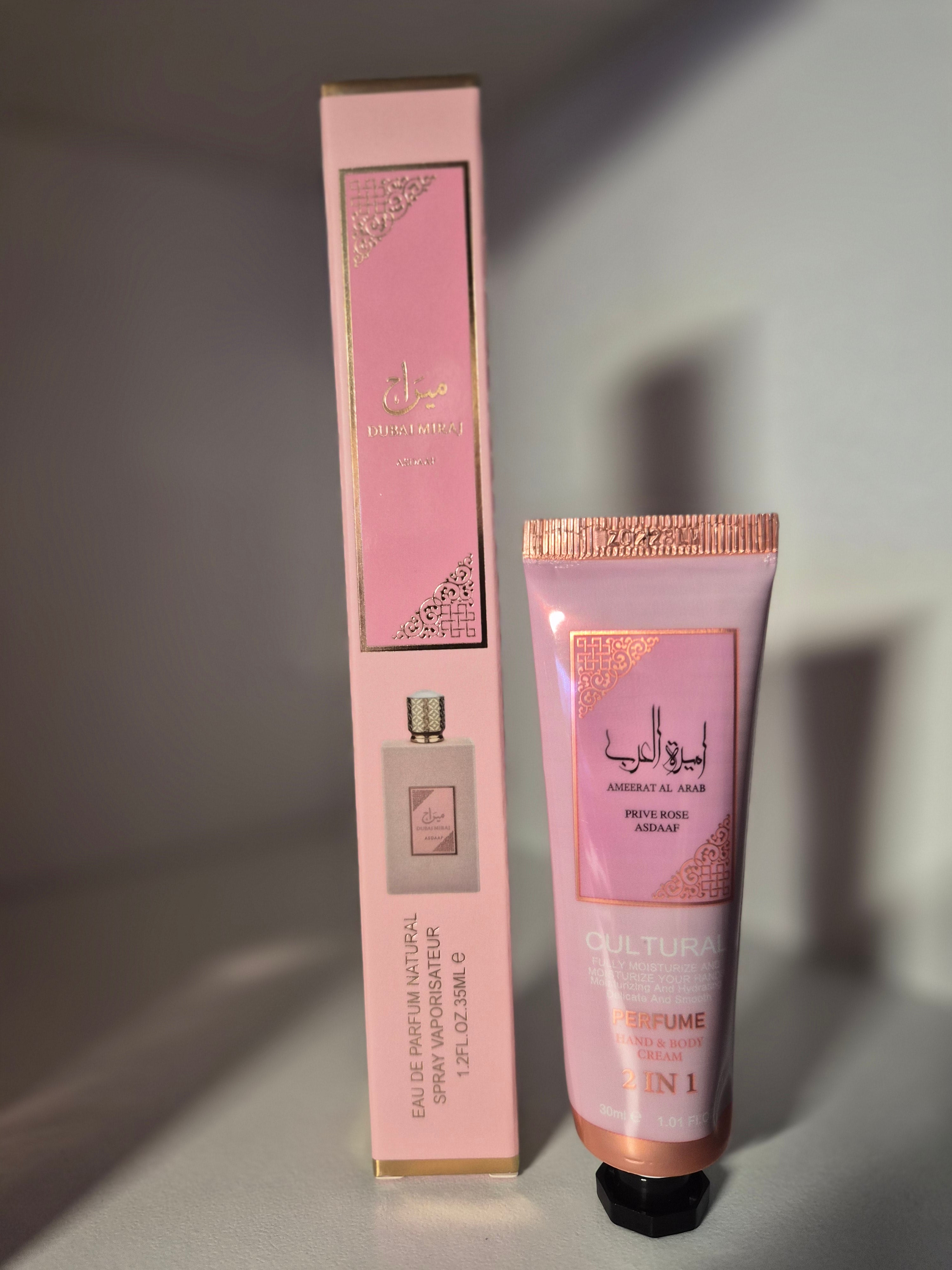 Coffret Ameerat Al Arab Privé Rose – Eau de Parfum & Crème Corps